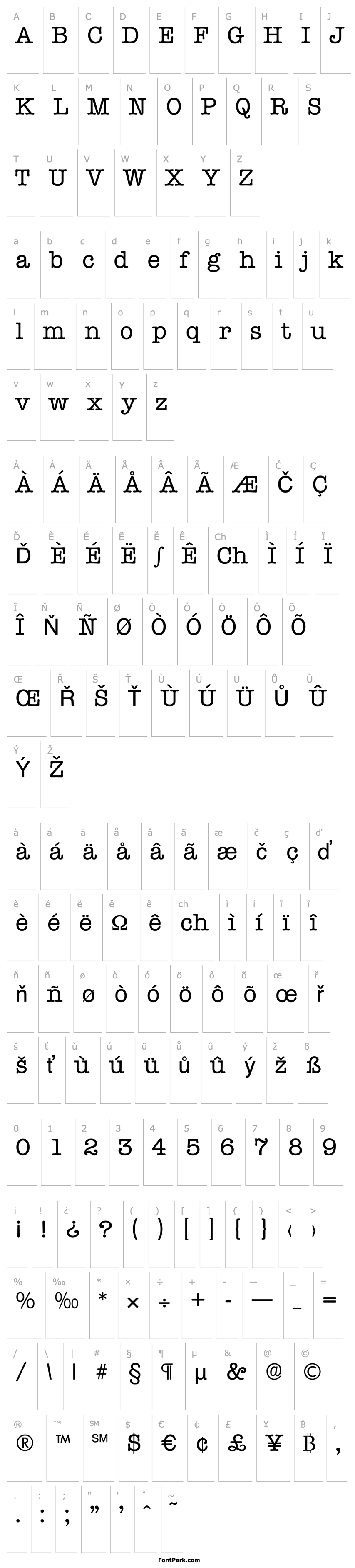 Overview Typewriter-Serial-Regular