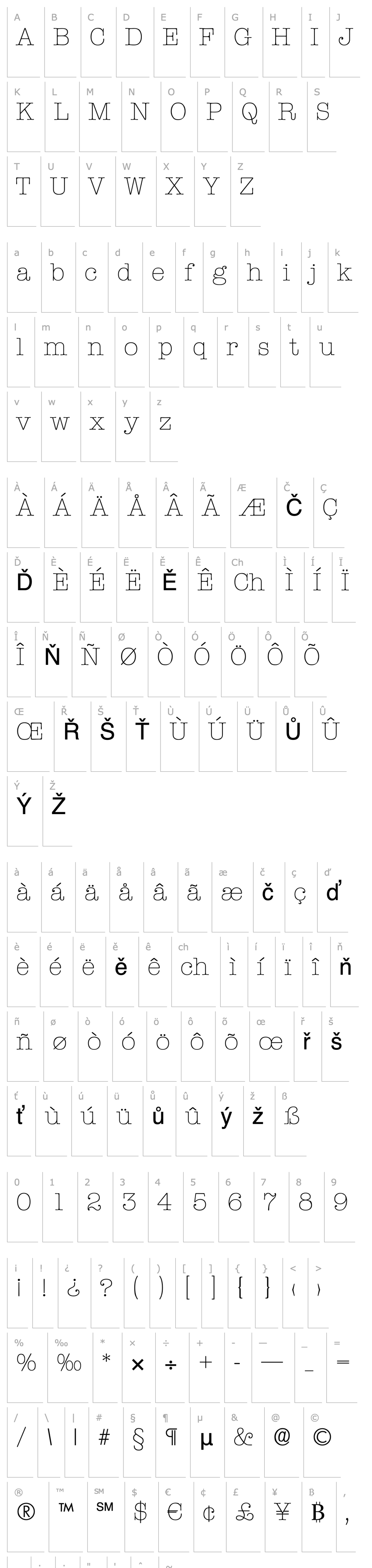 Overview Typewriter-Xlight