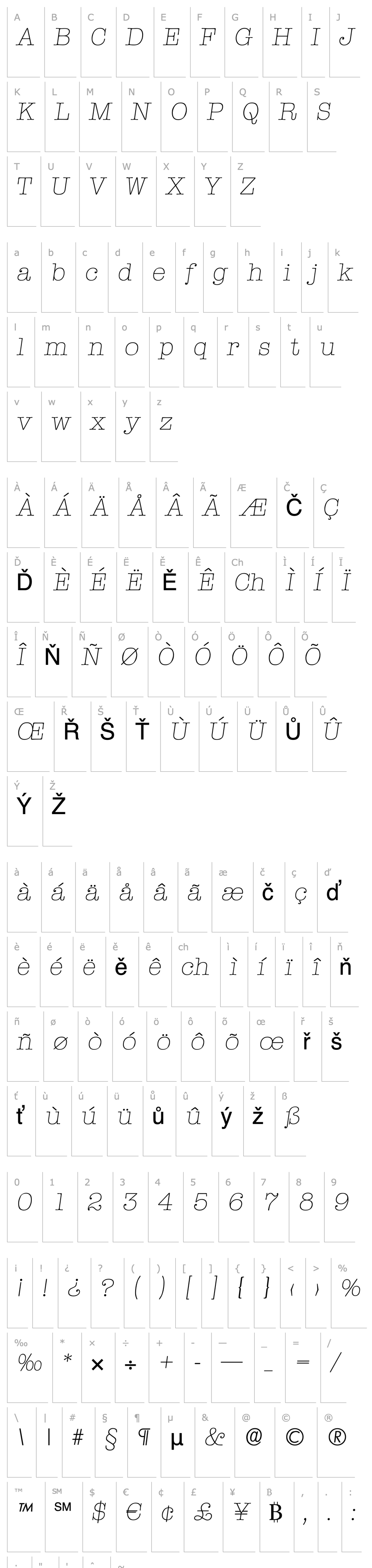 Přehled Typewriter-XlightIta