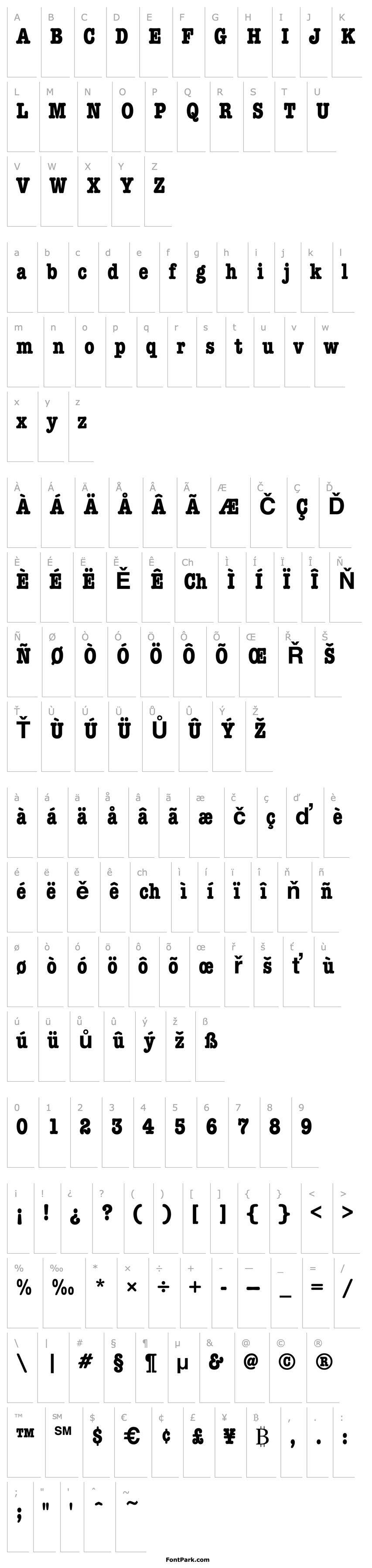 Overview TypewriterCondensed Bold