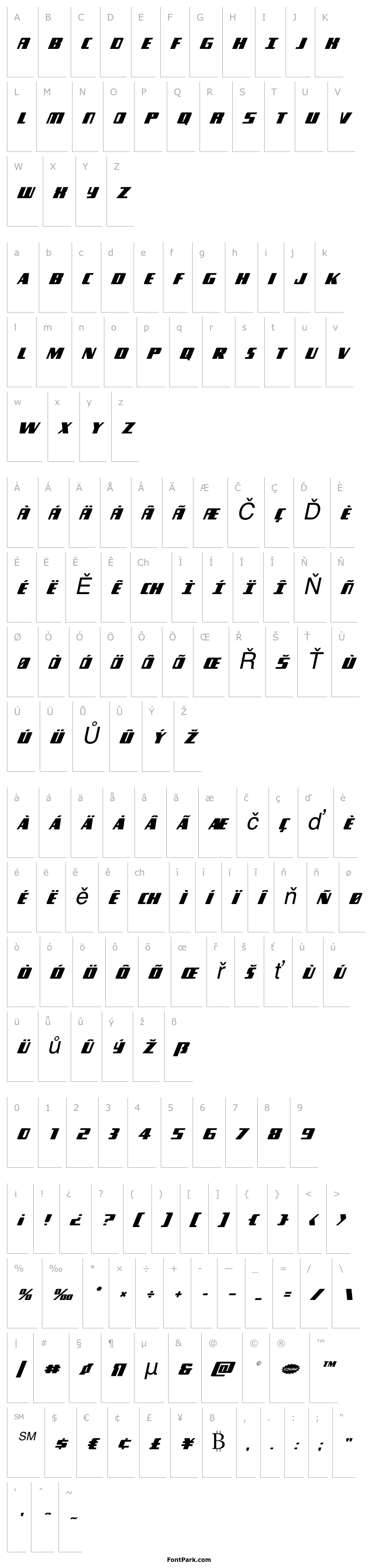 Overview Typhoon Italic