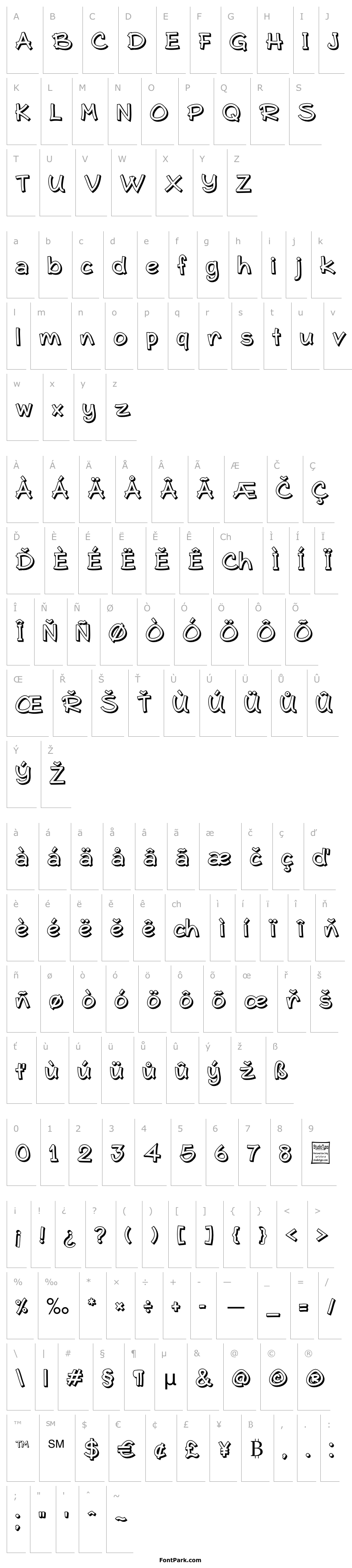 Přehled Typo Comica Outline