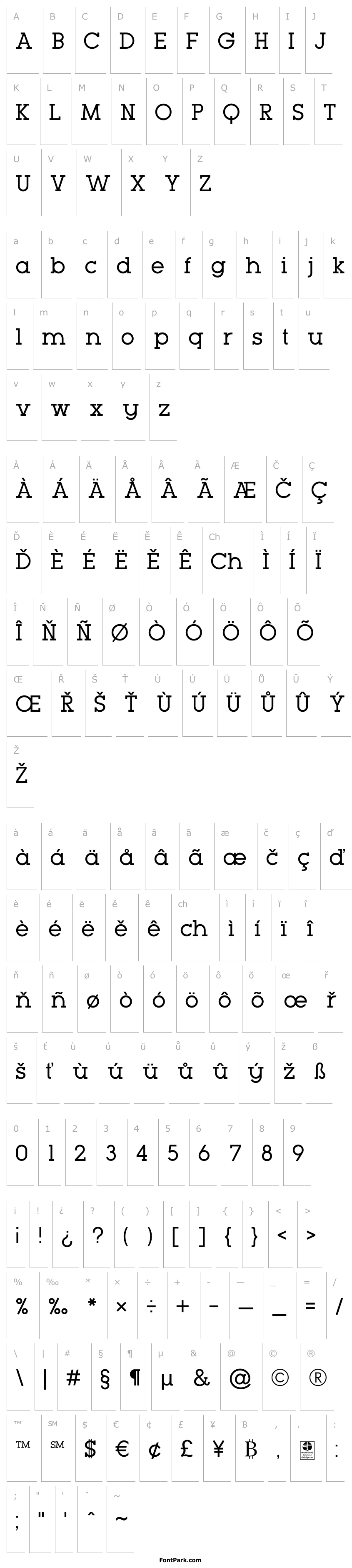 Přehled Typo GeoSlab Regular Demo