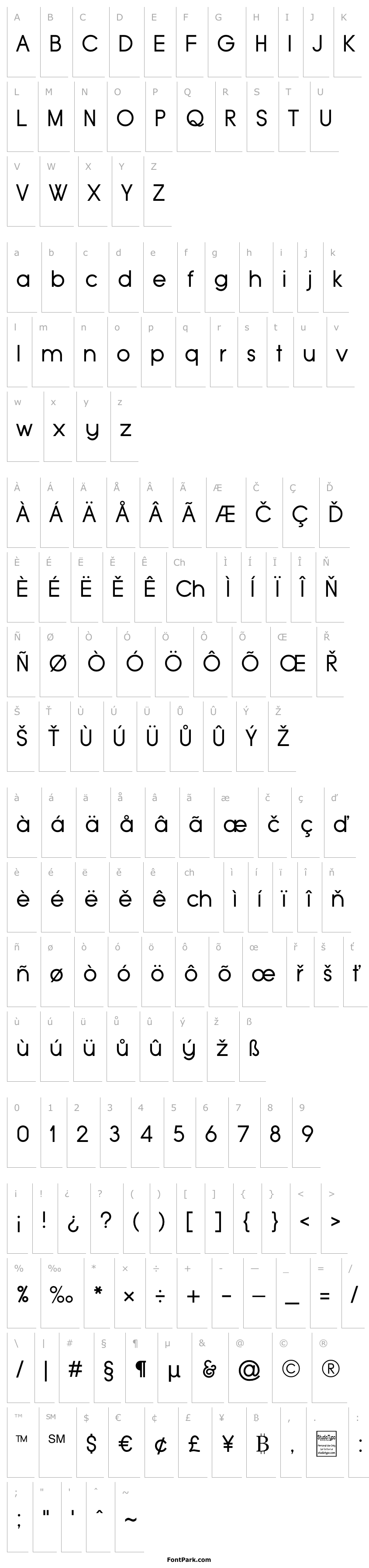 Přehled Typo Grotesk