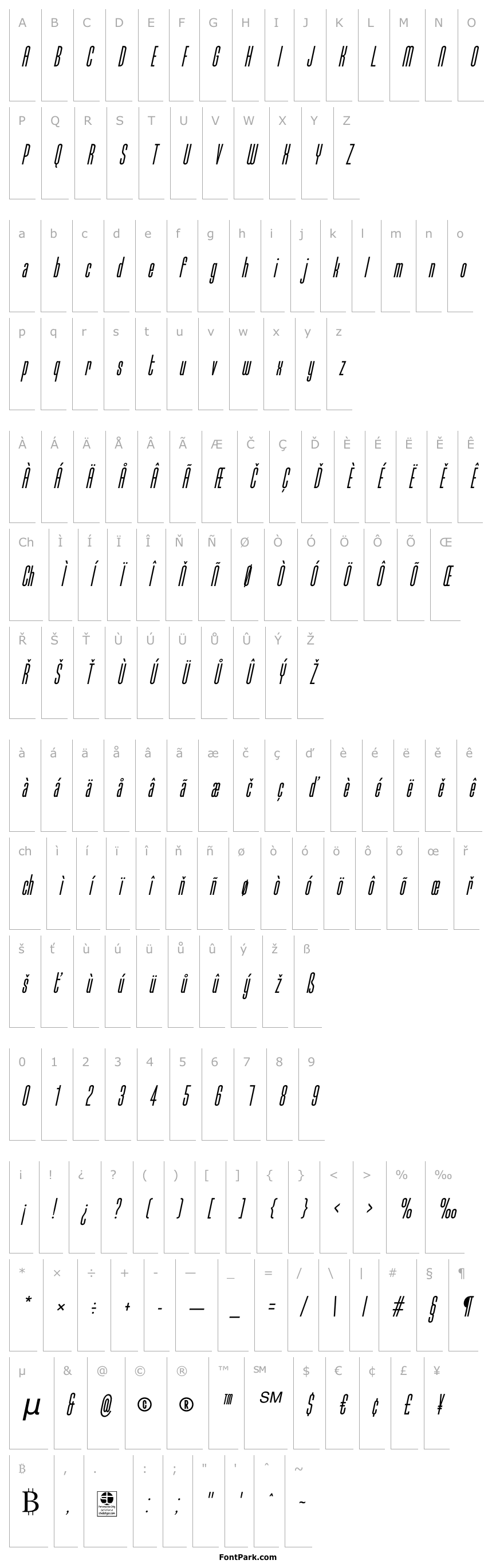 Přehled Typo-Longest Demo Italic