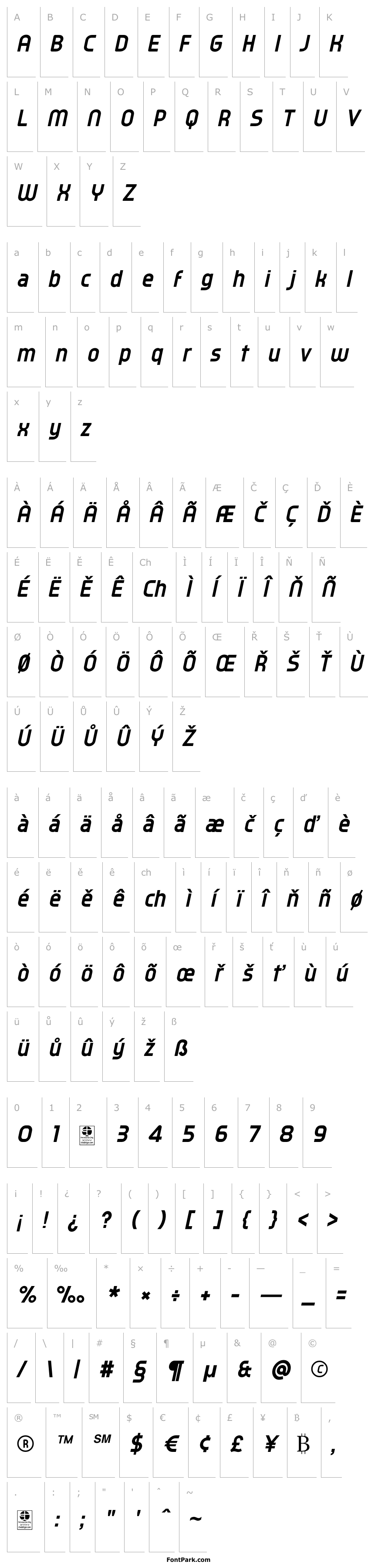 Přehled Typo Oval Demo Bold Italic