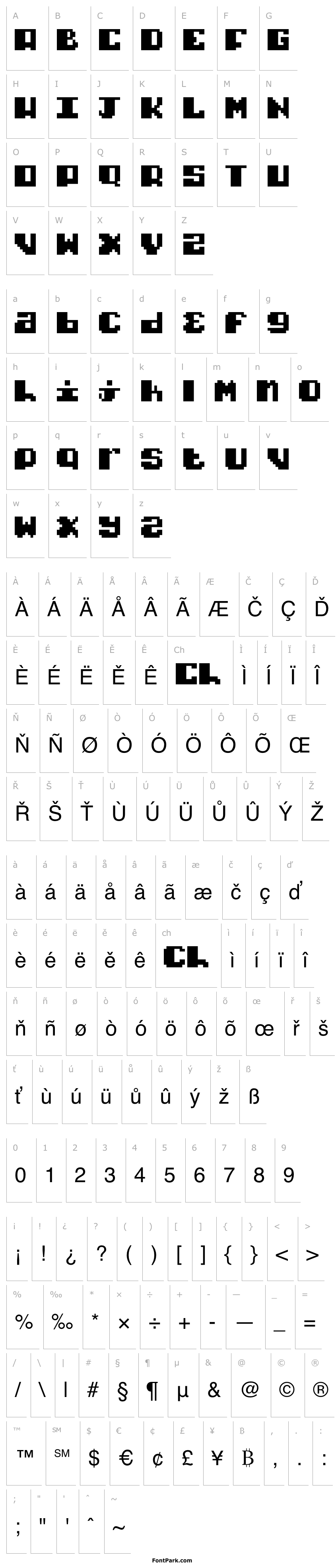 Overview Typo pixel Regular