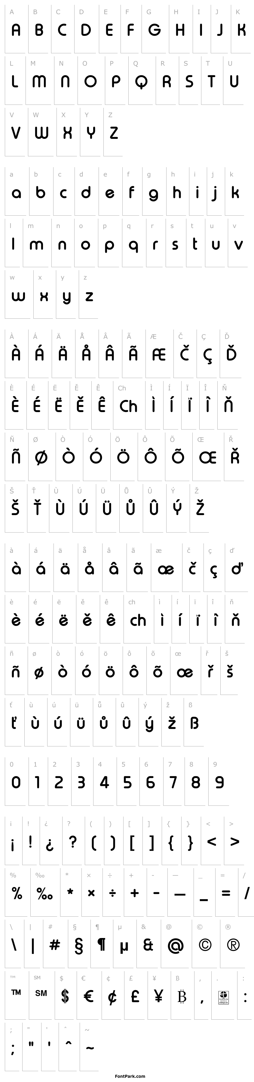Přehled Typo Round Bold Demo