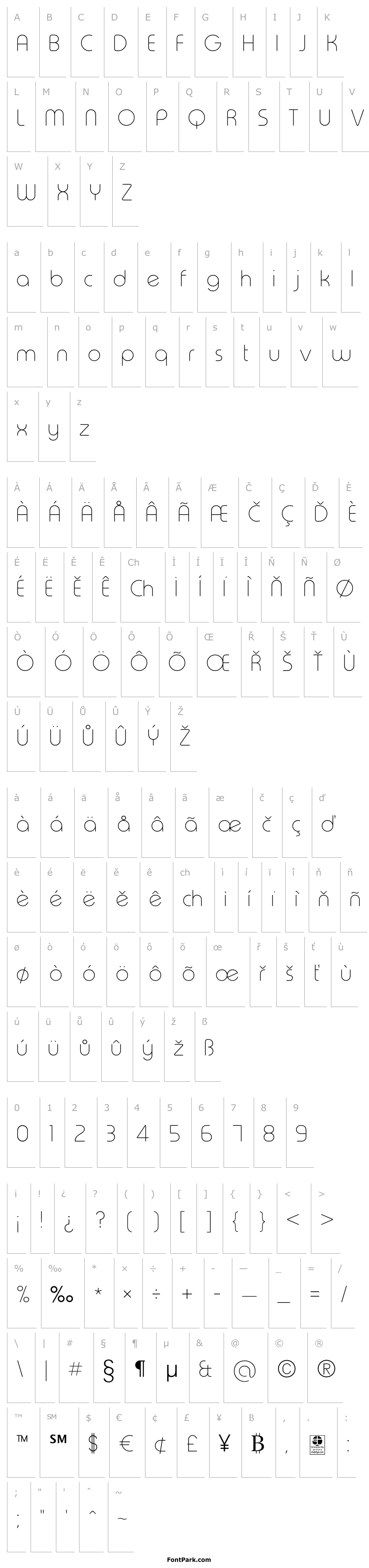 Přehled Typo Round Thin Demo