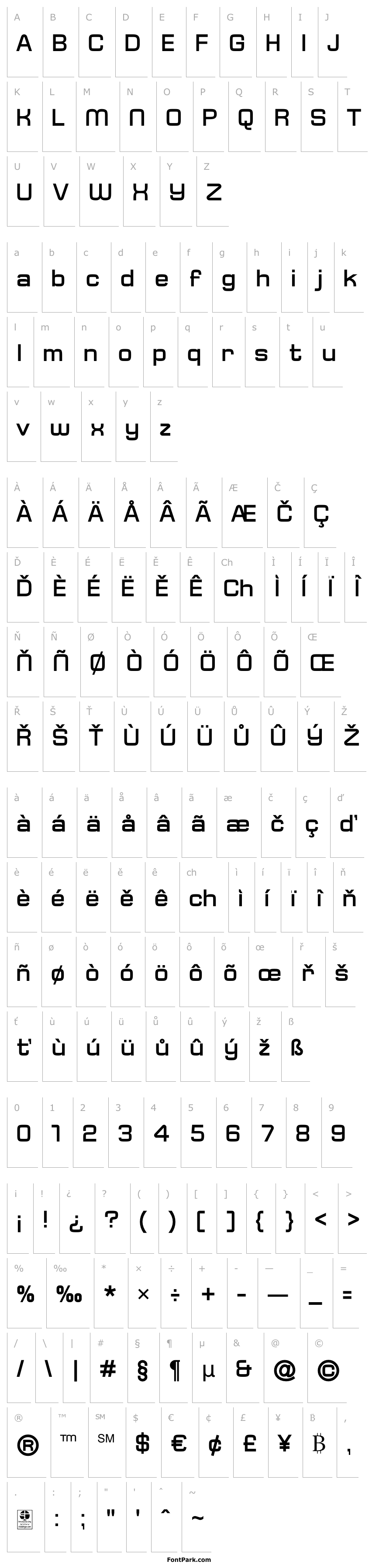 Přehled Typo Square Bold Demo