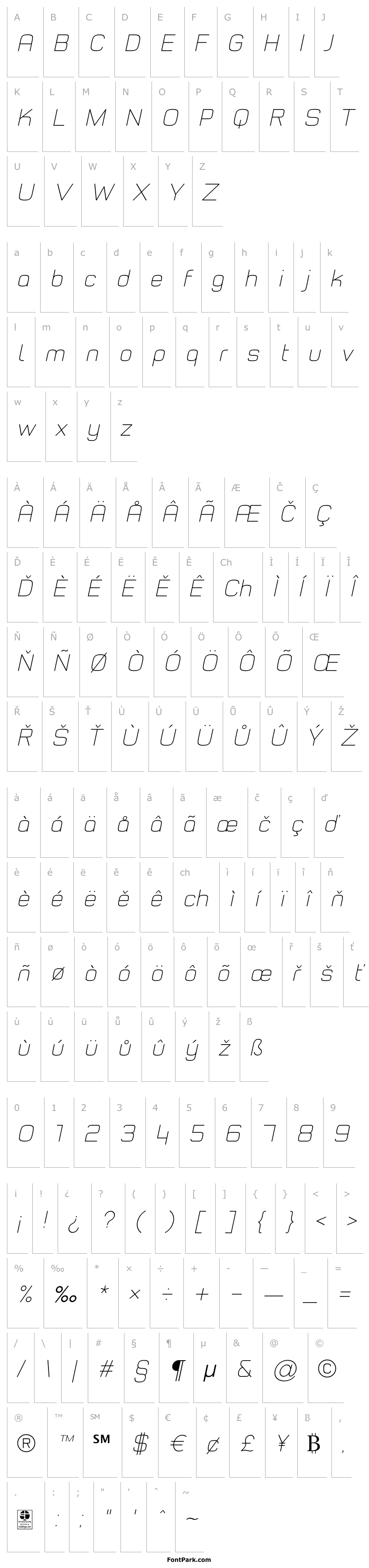 Overview Typo Style Thin Demo Italic