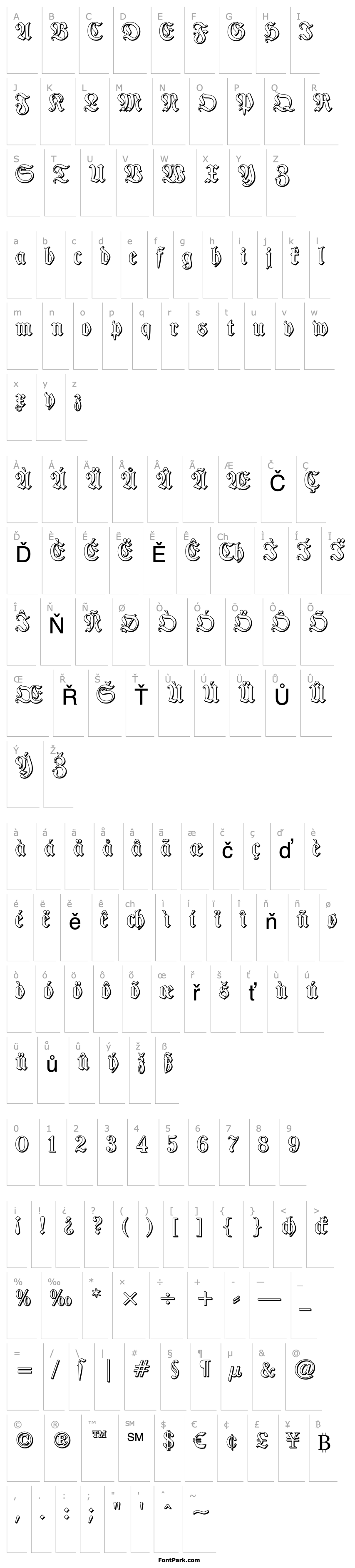 Overview TypographerFrakturShadow