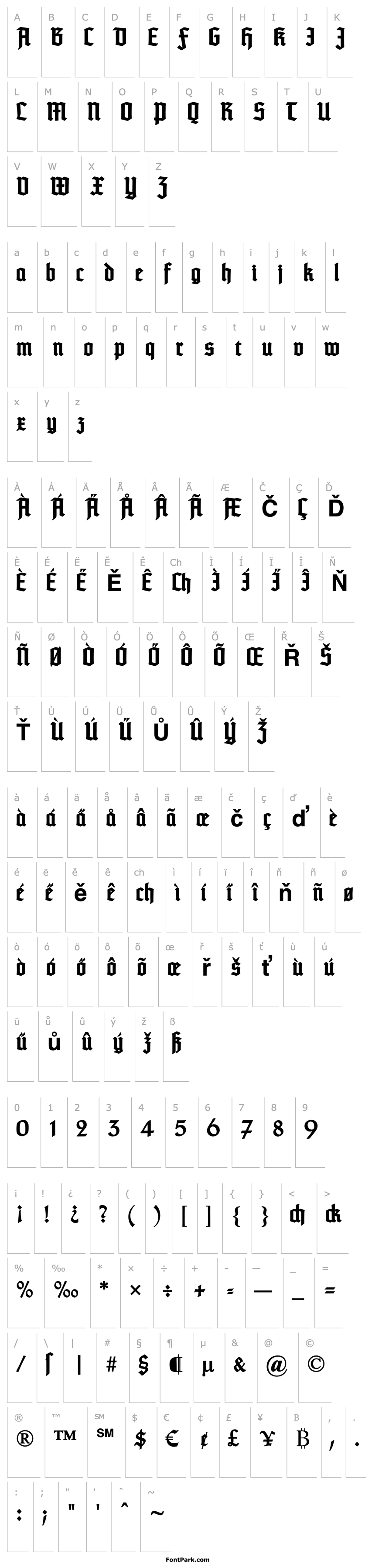 Overview TypographerTextur Bold
