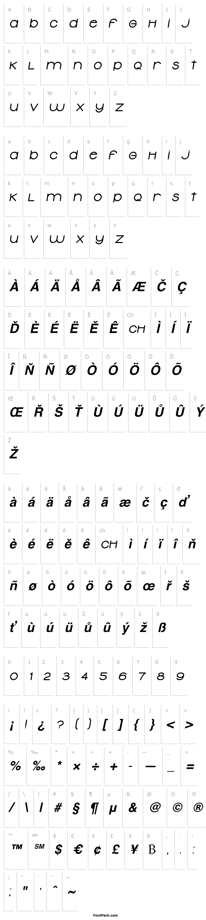 Overview Typolino ExtraBold Italic