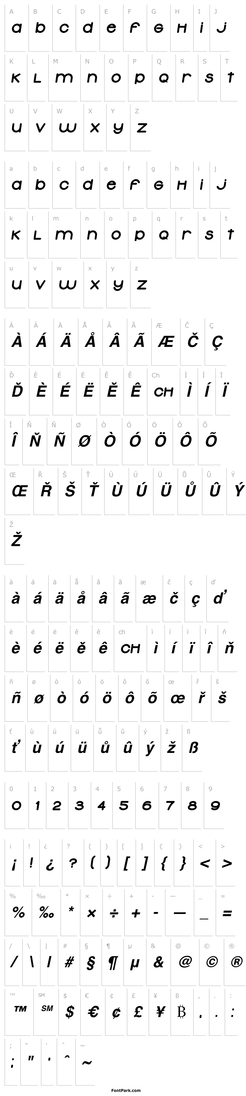 Přehled Typolino Heavy Italic