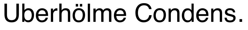 Font Uberhölme Condensed by Daniel Zadorozny