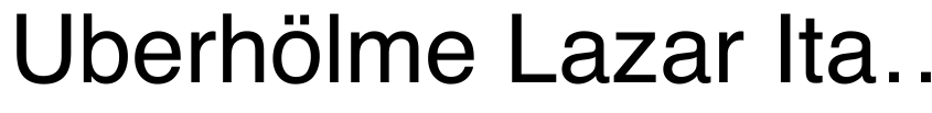 Preview Uberhölme Lazar Italic