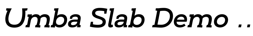 Preview Umba Slab Demo Medium Italic