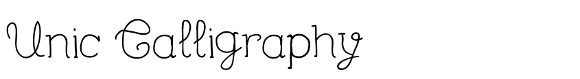 Preview Unic Calligraphy