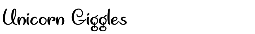 Font Unicorn Giggles by Misti's Fonts