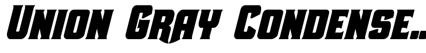 Preview Union Gray Condensed Italic