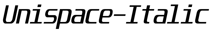 Preview Unispace-Italic