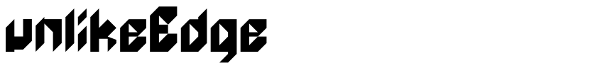 Font unlikeEdge by Unknown