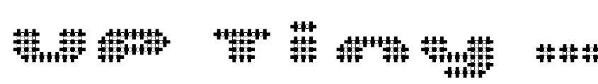 Font UP Tiny lcd four 8 decoC by Michel Troy - from Montreal