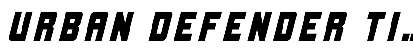Preview Urban Defender Title Italic