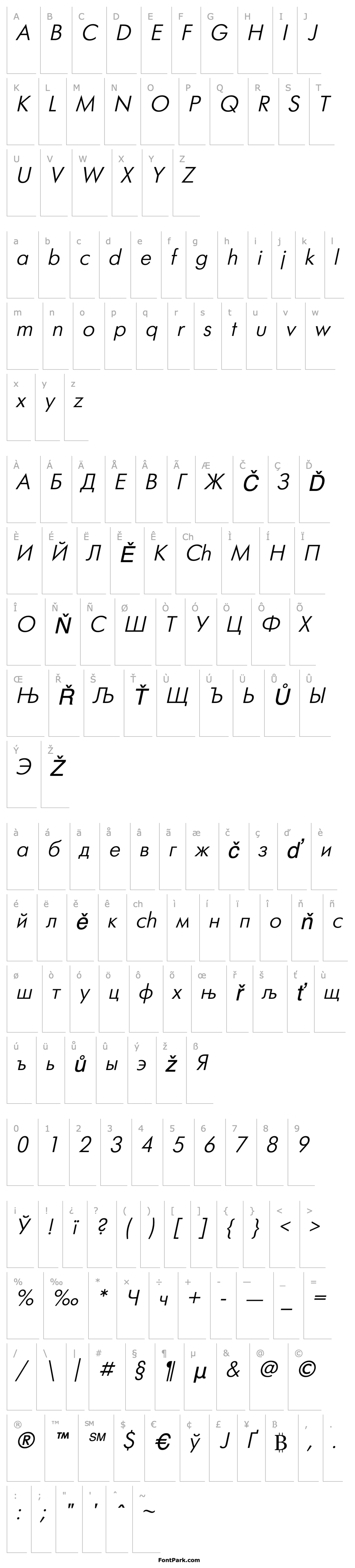 Přehled UkrainianFuturis Italic