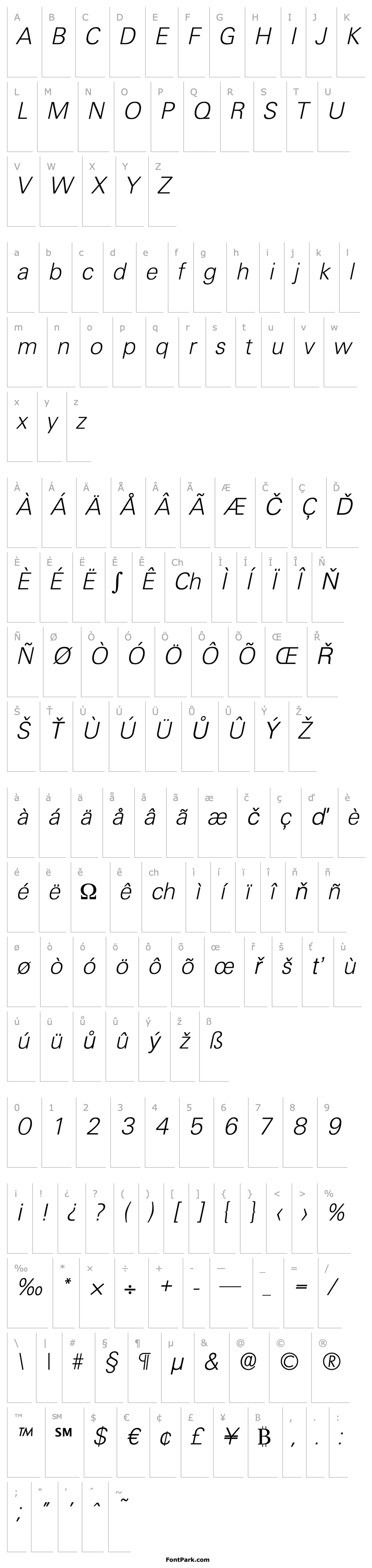 Overview Ultimate-Serial-ExtraLight-RegularItalic