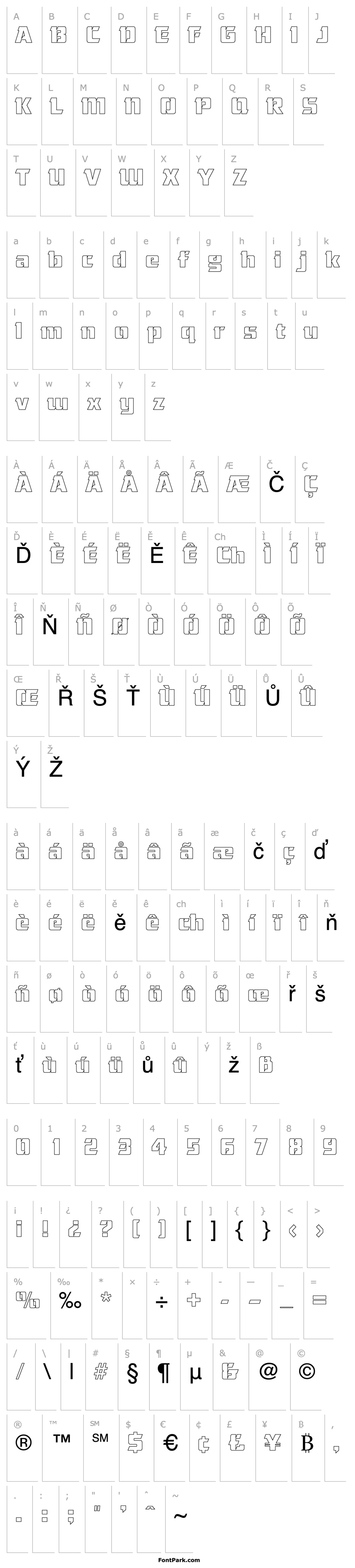 Přehled Ultra Serif Outline SF