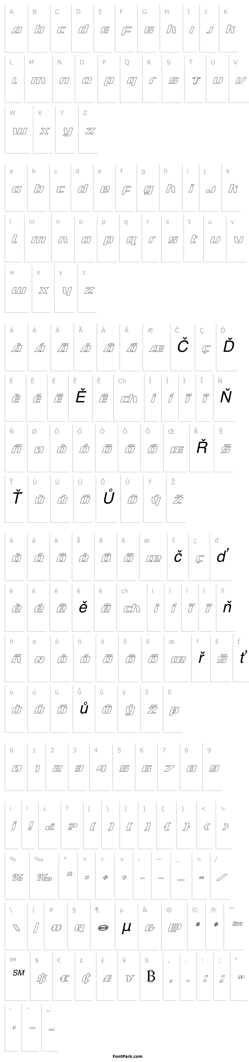Přehled Ultramarines Outline Italic