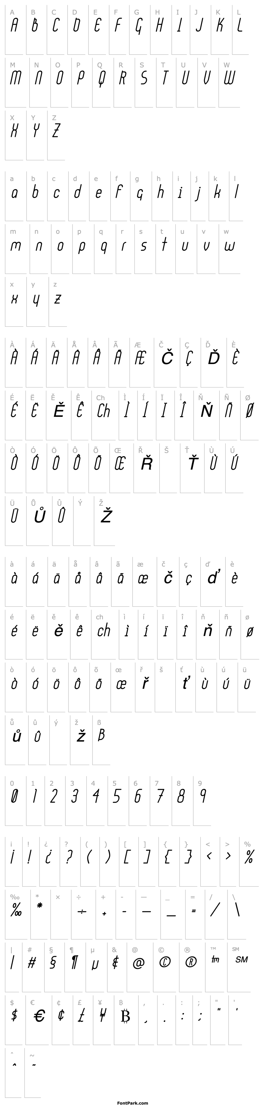 Overview Ultura HeavyItalic