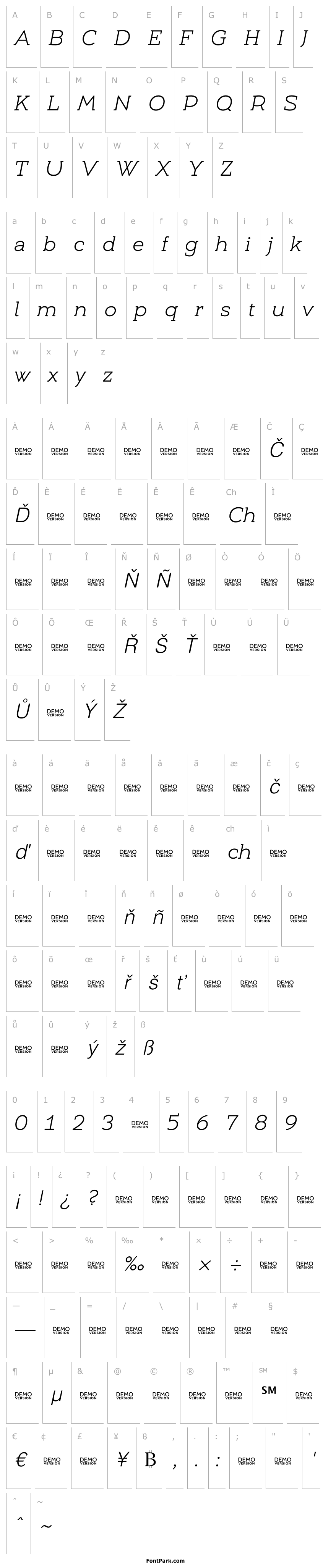 Přehled Umba Slab Demo Light Italic