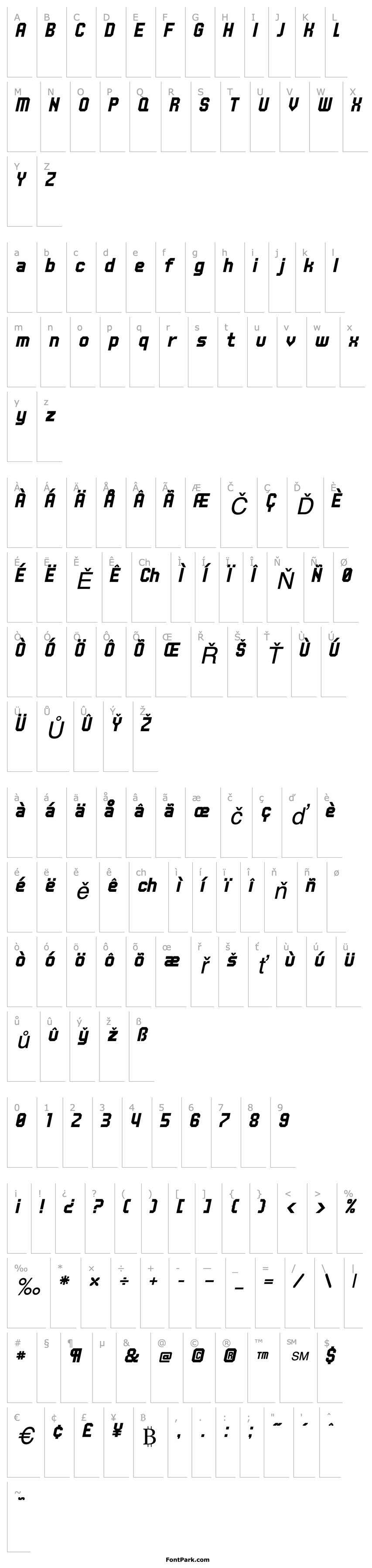 Přehled UNDA-AngleItalic