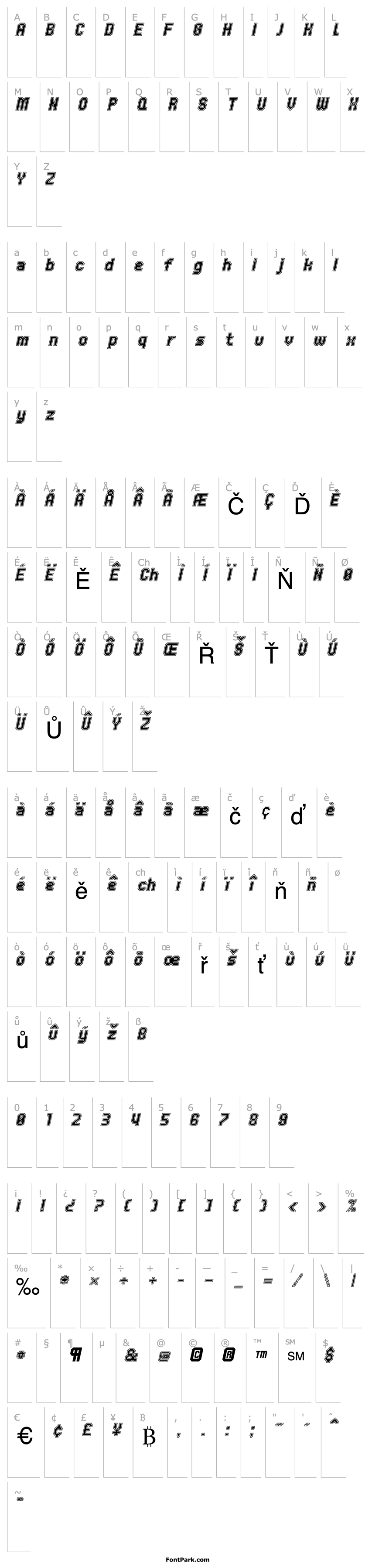 Přehled UNDA-OutlineItalic