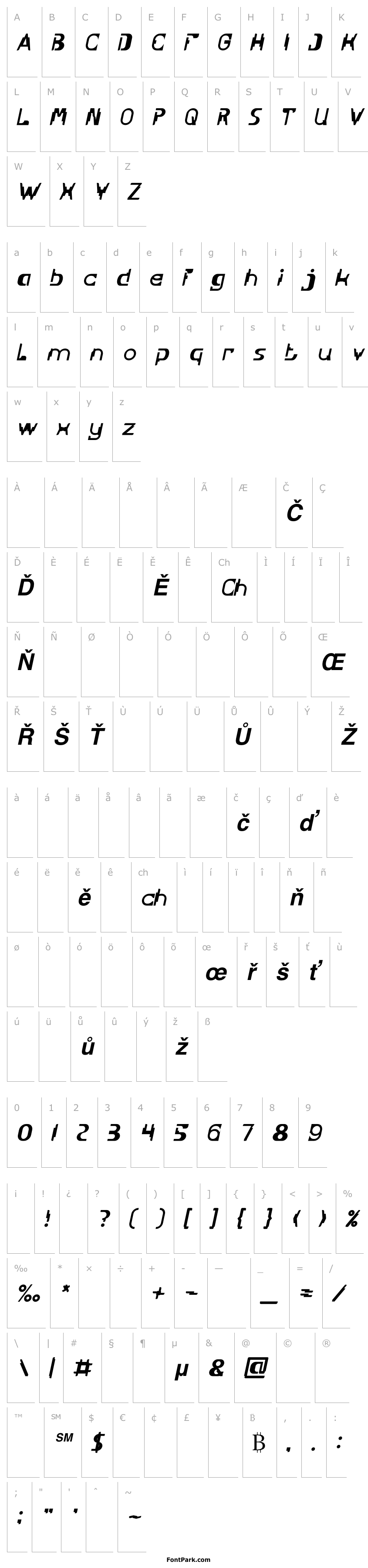 Přehled UNDER STAND Bold Italic