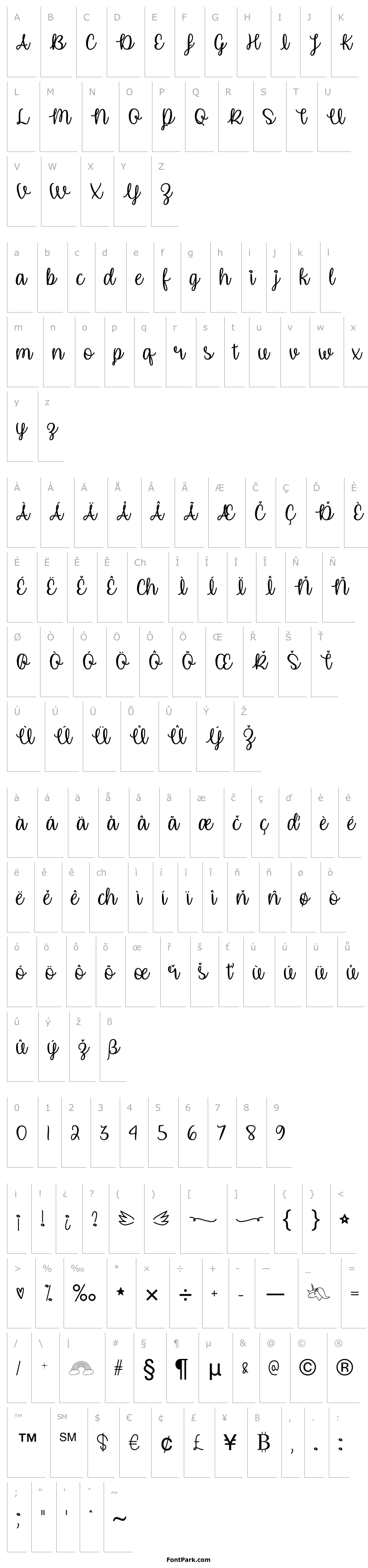 Overview Unicorn Calligraphy