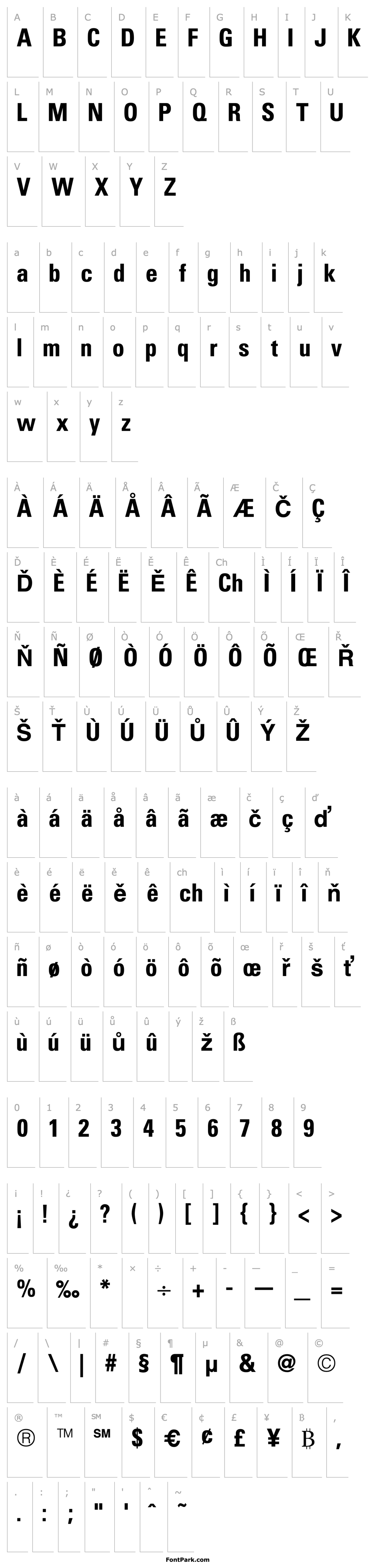 Overview Uniform Condensed Bold