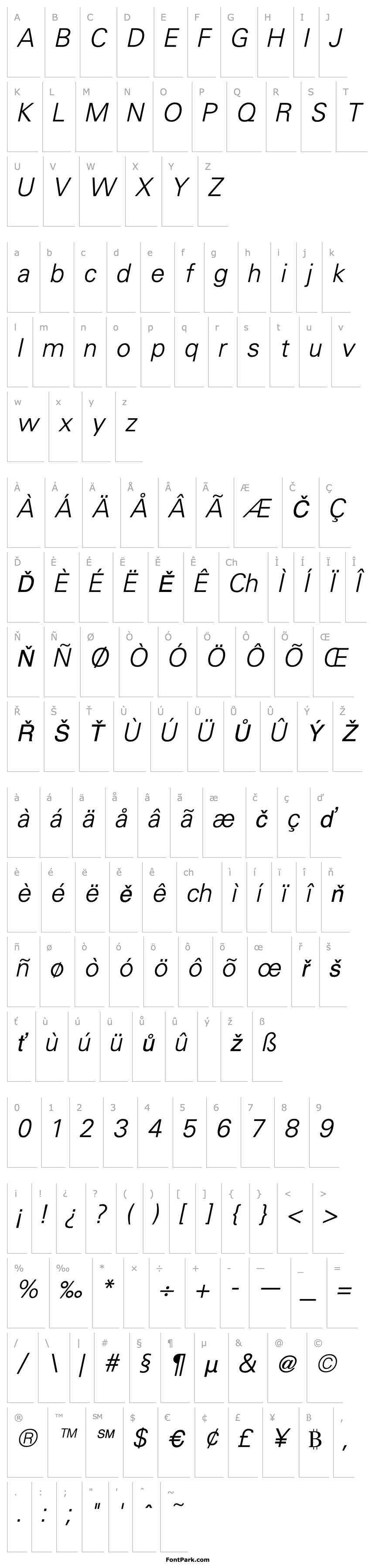 Overview Uniform Light Italic