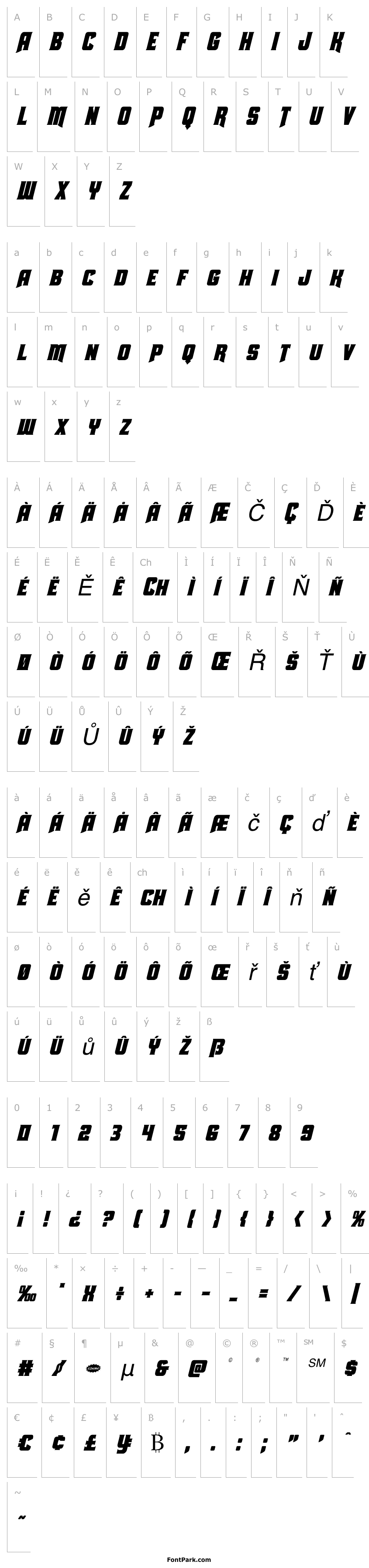 Přehled Union Gray Condensed Italic