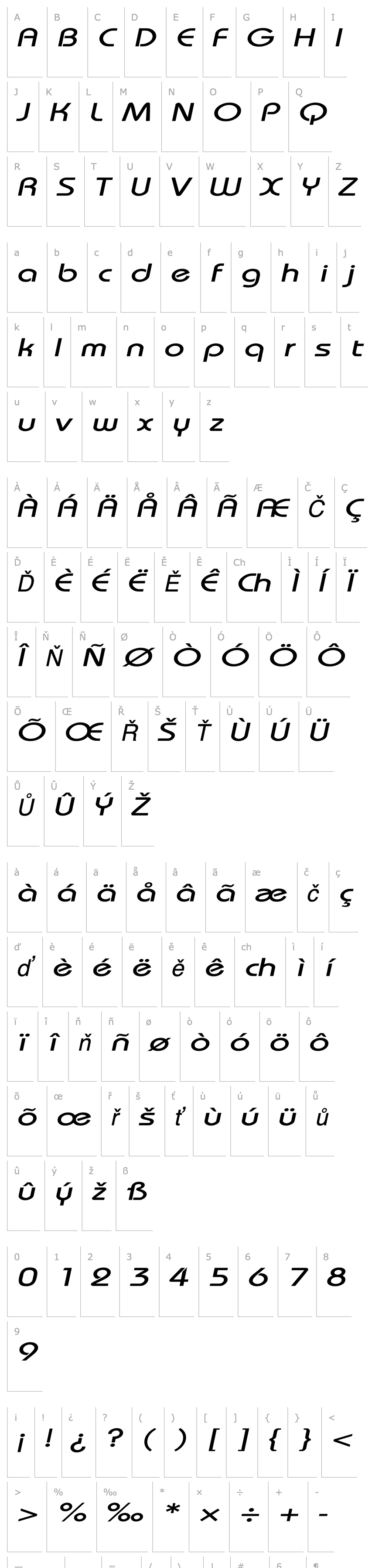 Přehled UniqueExtended Oblique