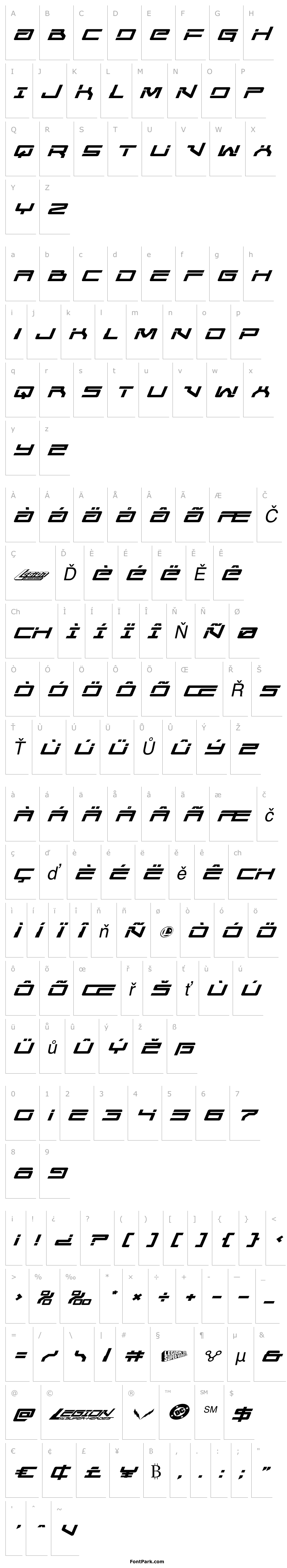 Overview United Planets Expanded Italic