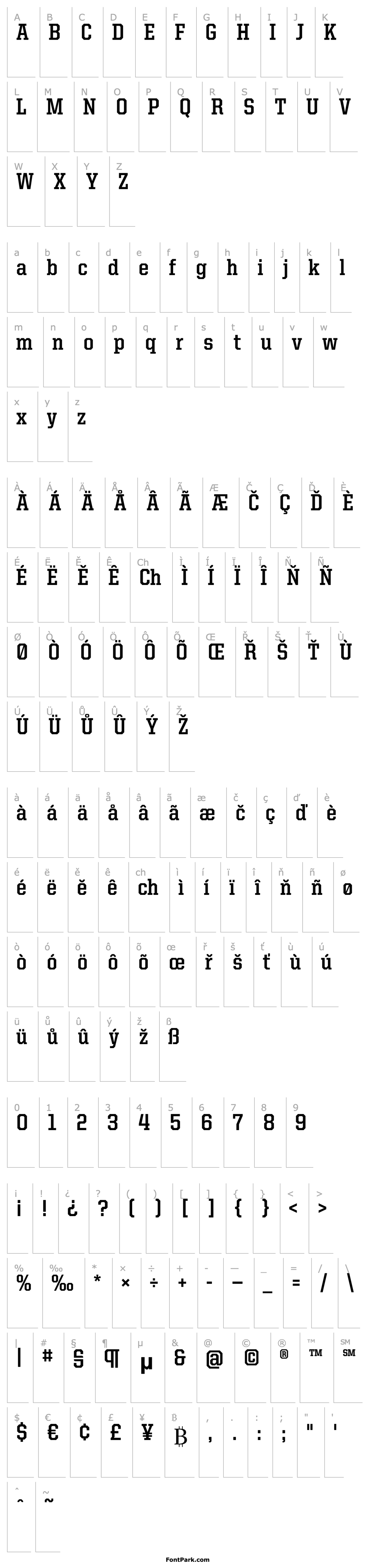 Přehled UnitedSerifSemiCond-Bold