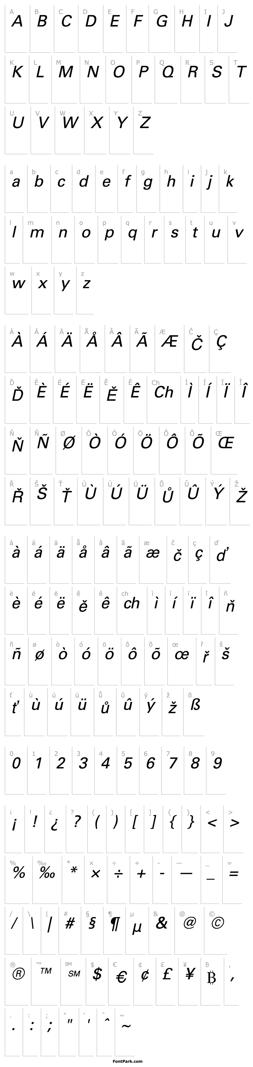 Přehled Univers55-Oblique