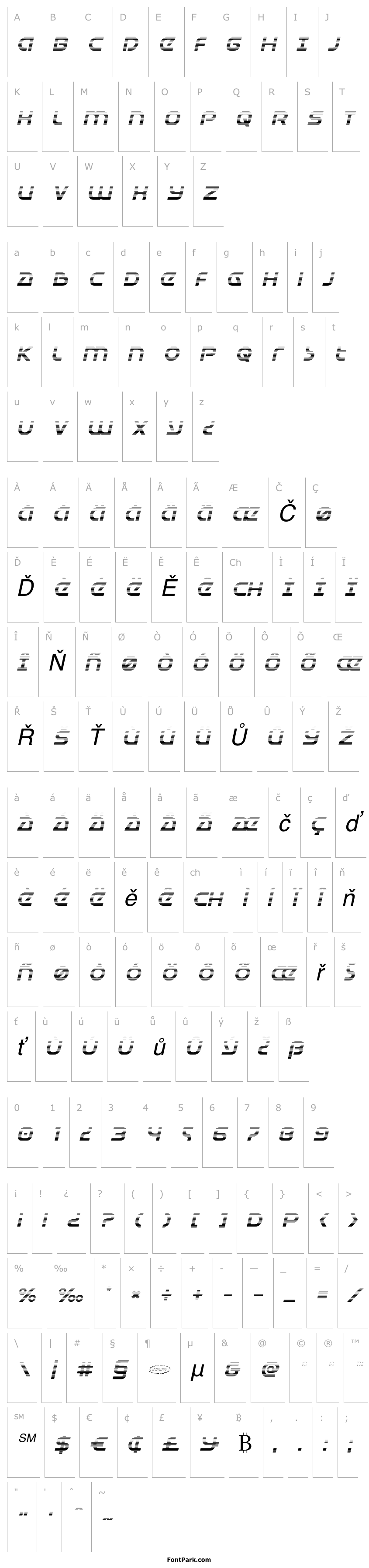 Overview Universal Jack Gradient Italic