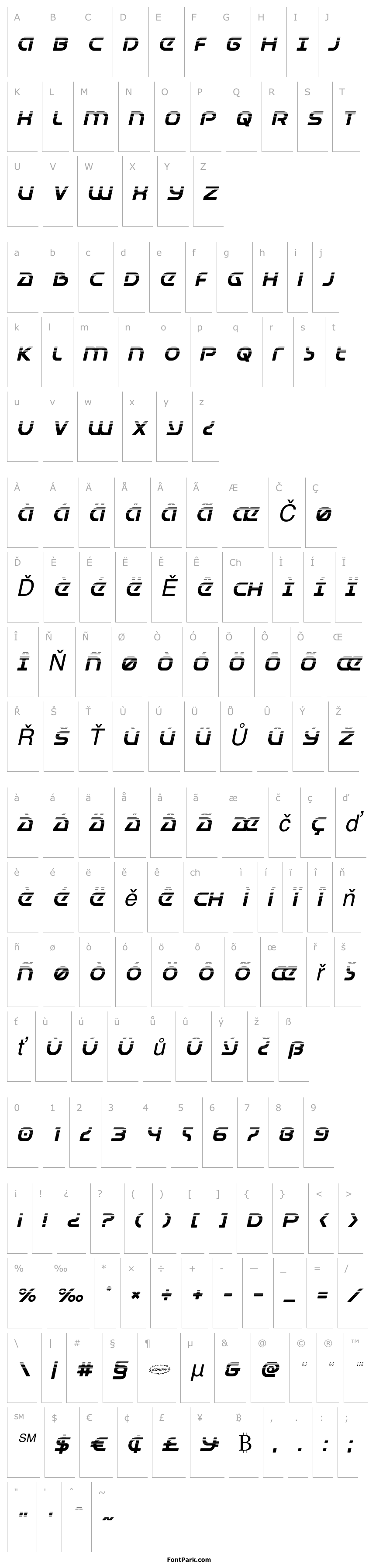 Přehled Universal Jack Halftone Italic