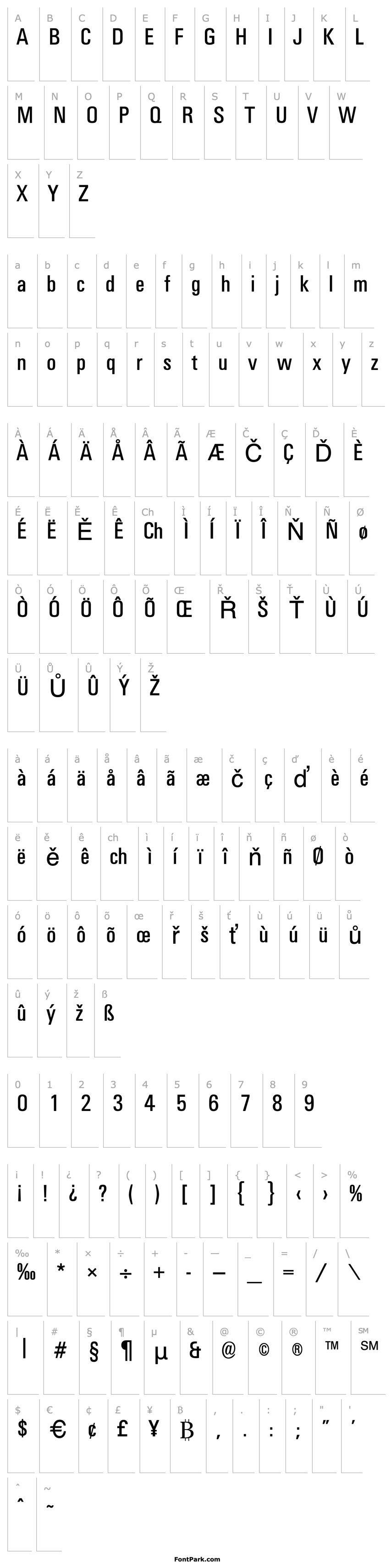 Přehled UniversalCondensed Regular