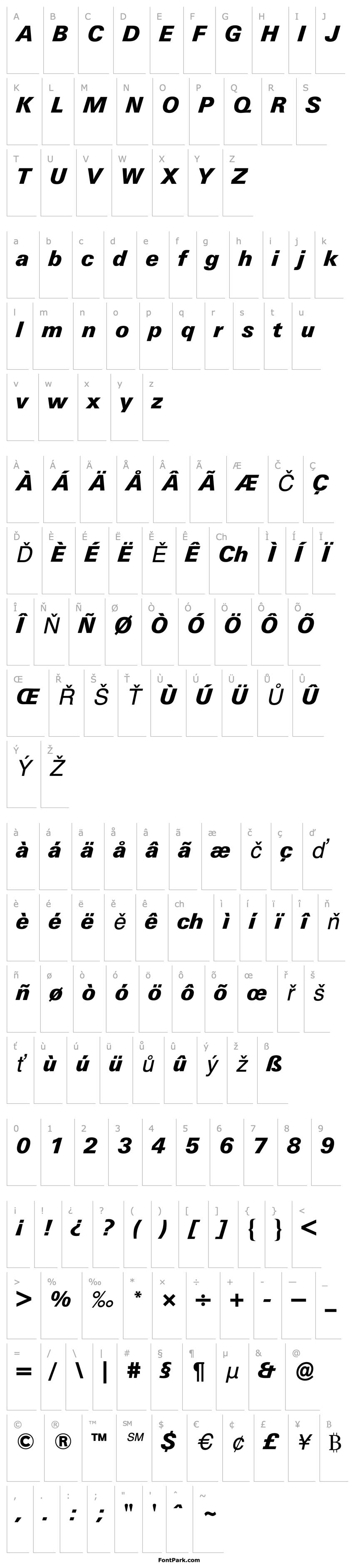 Přehled UniversBQ-BlackItalic